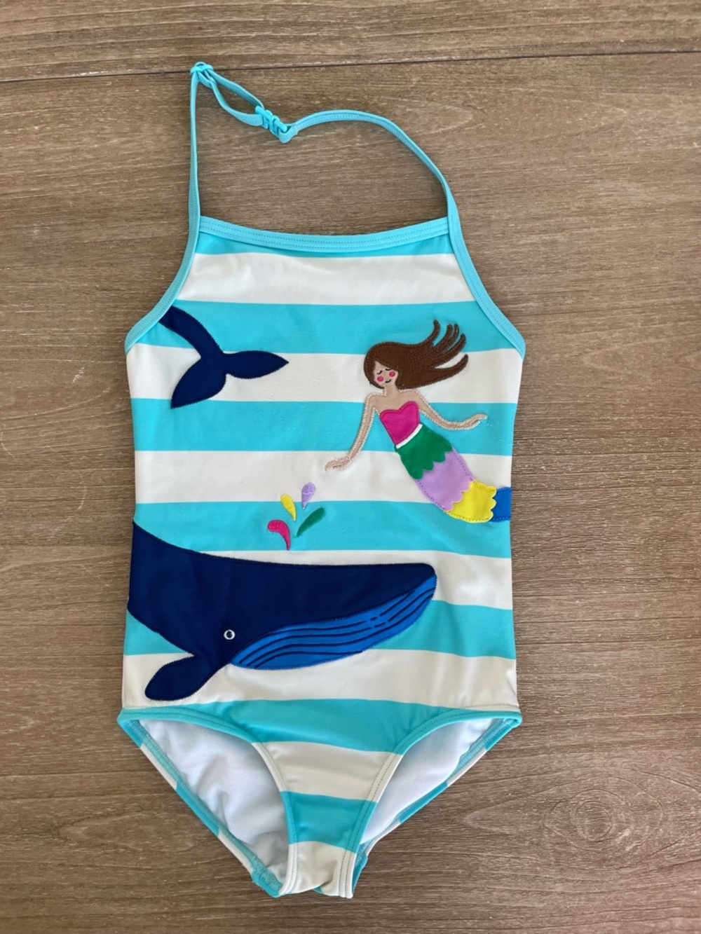 Mini Boden Mermaid & Whale One-Piece Swimsuit | Size 4/5